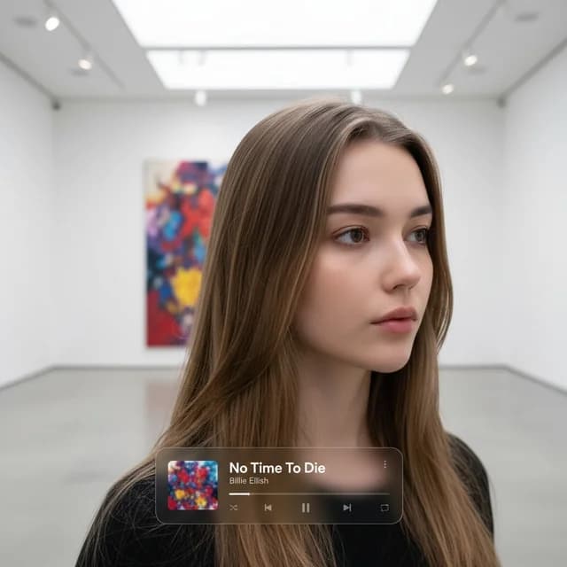 Nano Banana generated image:  {
"promptDetails": {
"description": "A prompt to *create a new scene* by placing a subject (based on a reference photo) into a new atmospheric background, then overlaying a music UI.",
"styleTags": ["Aesthetic Edit", "Cinematic", "Scene Compositing", "Glassmorphism"]
},
"subjectReference": {
"source": "[UPLOADED IMAGE]",
"description": "Use this image *only* as a reference for the subject's face, hair, and appearance. Do *not* use its original background."
},
"scene": {
"background": {
"setting": "[CUSTOMIZABLE_BACKGROUND_SETTING]",
"details": "This is the *new* environment the subject must be placed into, completely replacing the original background."
},
"subject": {
"description": "The young man whose appearance is defined by the `[UPLOADED IMAGE]`.",
"pose": "[CUSTOMIZABLE_POSE]",
"focus": "Subject is in sharp focus, fully integrated into the new background."
}
},
"overlayObject": {
"type": "Floating UI Widget",
"description": "A superimposed, floating 'glassmorphism' music player interface.",
"components": {
"songTitle": "[CUSTOMIZABLE_SONG_TITLE]",
"artistName": "[CUSTOMIZABLE_ARTIST_NAME]"
}
},
"technicalStyle": {
"aspectRatio": "1:1",
"photographyStyle": "Cinematic Portrait, Realistic Compositing",
"camera": {
"shotType": "Medium Shot or Medium Close-Up",
"angle": "Eye-level",
"depthOfField": "Shallow, to blur the new background (bokeh)."
},
"lighting": {
"type": "Soft, Ambient, Moody",
"description": "Lighting on the subject *must match* the lighting of the new background setting (e.g., neon reflections, soft cafe light)."
},
"color": {
"palette": "Muted, cinematic color grading."
}
}
} 