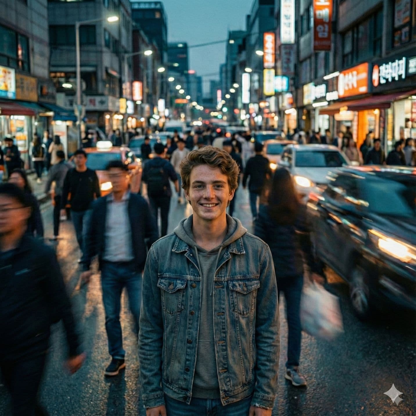 Nano Banana generated image: Ultra-realistic cinematic street photography with AI 
This Nano Banana Pro prompt captures emotional isolation in a moving crowd motion-blur chaos, a sharp, human subject, cinematic color grading.